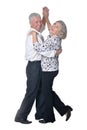 Smiling senior couple dancing Royalty Free Stock Photo