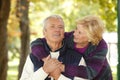 Smiling senior couple outdoor Royalty Free Stock Photo