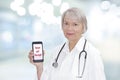 doctor tablet app prescrition german Royalty Free Stock Photo
