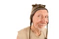 Smiling senior man in knit cap Royalty Free Stock Photo