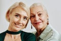 Smiling Senior Woman with Adult Daughter Royalty Free Stock Photo