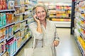 Smiling senior woman on phone call Royalty Free Stock Photo