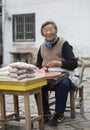 A smiling senior woman