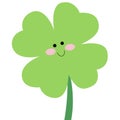 Smiling Shamrock Four Leaf Clover. St. Patrick\'s Day, Saint Patrick.