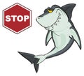 Shark and road sign