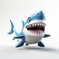 Captivating 3d Illustration Of A Playful Shark With Inventive Character Designs