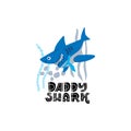 Sharks Family vector set