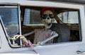 Skeleton in Sunglasses Driving a Car Royalty Free Stock Photo