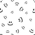 Smiling smile Halloween pattern seamless