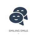 smiling smile icon in trendy design style. smiling smile icon isolated on white background. smiling smile vector icon simple and