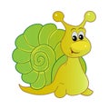 Smiling snail cartoon