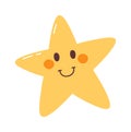 Smiling Star Character Royalty Free Stock Photo