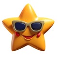 Smiling star with sunglasses