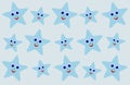 Smiling stars background