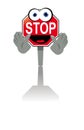 Smiling stop sign