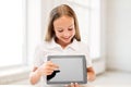 Smiling student girl with tablet pc computer Royalty Free Stock Photo