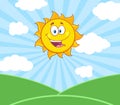 Smiling Summer Sun Cartoon Mascot Character Royalty Free Stock Photo