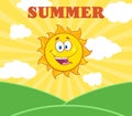 Smiling Summer Sun Cartoon Mascot Character Royalty Free Stock Photo