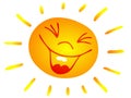 Smiling sun Royalty Free Stock Photo