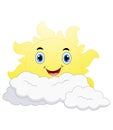 Smiling Sun Cartoon Emoji Face Character With Happy Expression Royalty Free Stock Photo