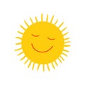 Smiling Sun. Cute sun with smile. Vector illustration Royalty Free Stock Photo