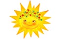 Smiling sun face Royalty Free Stock Photo