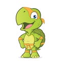 Smiling superhero turtle Royalty Free Stock Photo