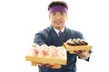 Smiling sushi chef Royalty Free Stock Photo