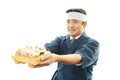 Smiling sushi chef Royalty Free Stock Photo