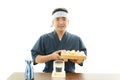 Smiling sushi chef Royalty Free Stock Photo