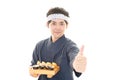 Smiling sushi chef Royalty Free Stock Photo