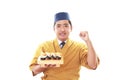 Smiling sushi chef Royalty Free Stock Photo