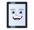 Smiling tablet computer