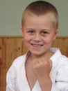 Smiling taekwon-do boy Royalty Free Stock Photo