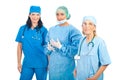 Smiling team of three surgeons women Royalty Free Stock Photo