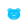 Smiling teddy bear icon flat Royalty Free Stock Photo