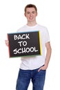 Smiling teen boy back to school Royalty Free Stock Photo