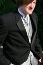 Smiling Teen With Hands In Pockets Of Tuxedo Royalty Free Stock Photo