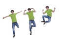 Smiling teen jumping Royalty Free Stock Photo