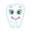Smiling teeth. Cute Tooth vector Royalty Free Stock Photo