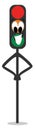 Smiling traffic light, illustration, vector Royalty Free Stock Photo