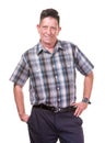 Smiling Transgender Man in Plaid Royalty Free Stock Photo