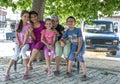 Smiling Turkish children at Bergama.