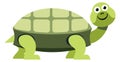 Smiling turtle. Cartoon animal icon. Funny reptile