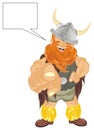 Viking with gesture and sign