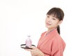 A smiling waitress Royalty Free Stock Photo