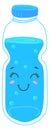 Smiling water bottle. Cute kawaii drink mascot Royalty Free Stock Photo