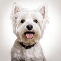 Smiling White Dog: Digital Airbrushing With Meticulous Detailing