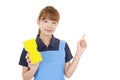 Smiling woman in apron