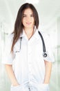 Smiling woman doctor looking o the camera Royalty Free Stock Photo